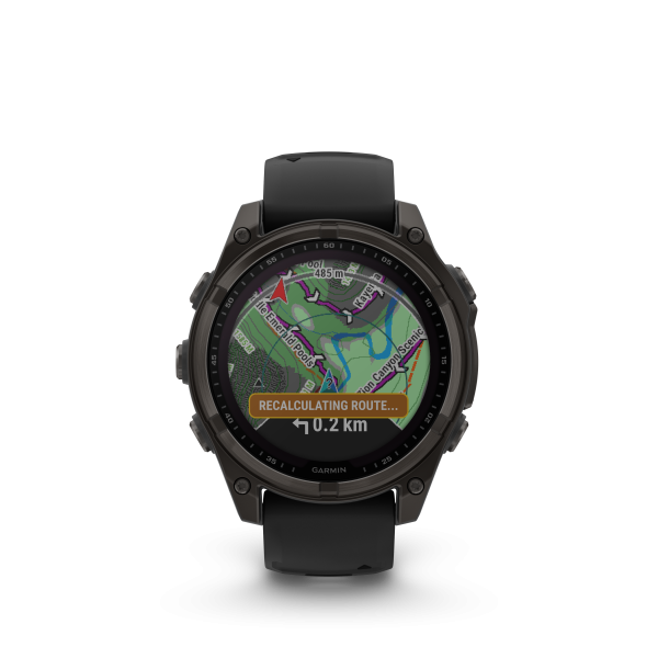 Garmin fēnix 8 - 47 mm Solar Sapphire Graphit/Carbongrau Titan DLC 010-02906-11