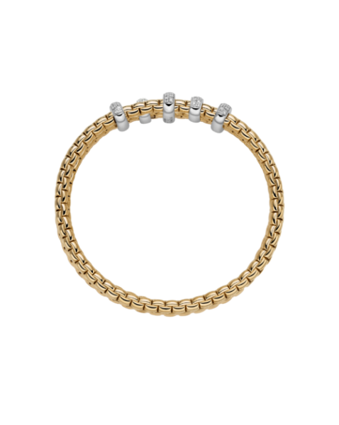 Fope Eka Flex it Gelbgold Armband mit Diamanten 75601BX_PB_G_XBX