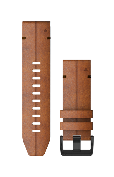 Garmin QuickFit-Armband (26 mm) Leder Kastanienbraun, Teile in Schwarz 010-12864-05