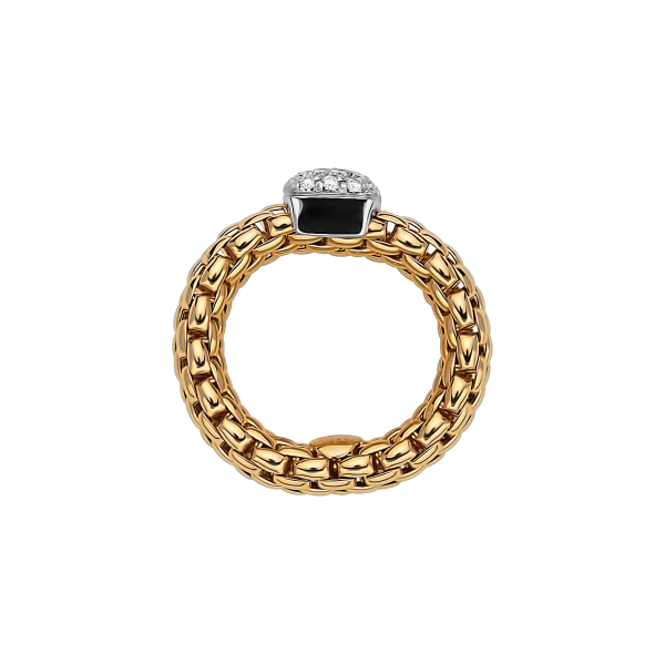 Fope Vendôme Flex it Gelbgold Ring mit Pavébesatz 56002AX_PB