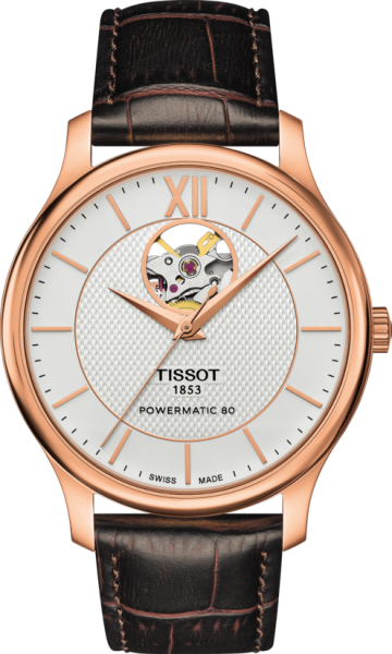 Tissot Tradition Powermatic 80 Open Heart T0639073603800 bei Juwelier Hungeling