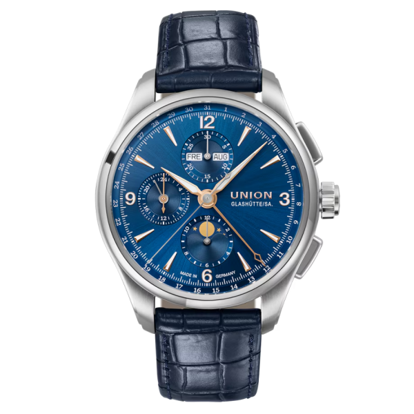 Union Glashütte Belisar Chronograph Mondphase 42mm D014.425.16.047.01 bei Juwelier Hungeling