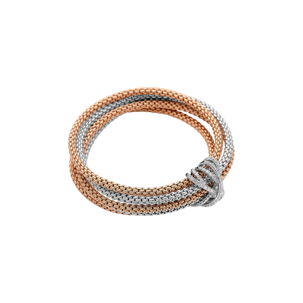 Fope Prima Flex it Armband aus 750 Gold mit Pavébesatz 75208BX_PB