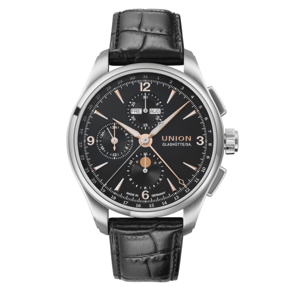 Union Glashütte Belisar Chronograph Mondphase 42mm D014.425.16.057.01 bei Juwelier Hungeling