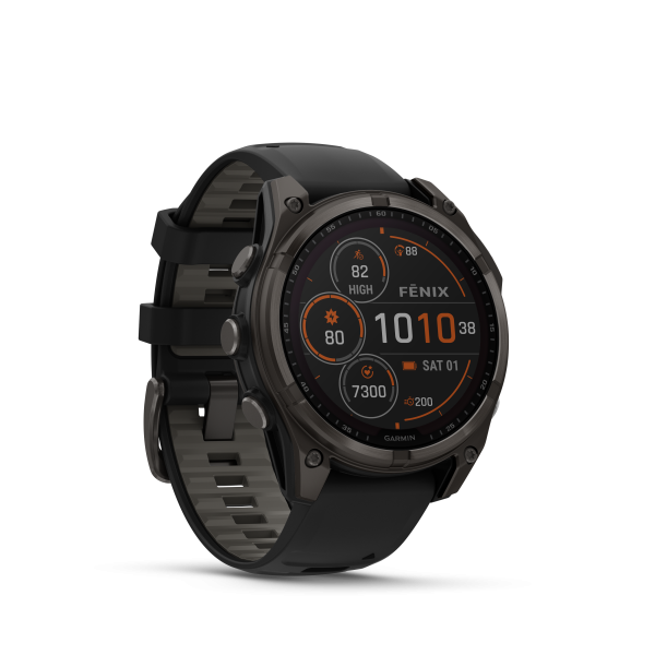 Garmin fēnix 8 - 47 mm Solar Sapphire Graphit/Carbongrau Titan DLC 010-02906-11 bei Juwelier Hungeling