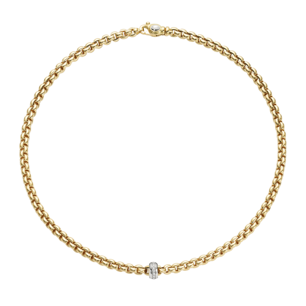 Fope Flex it Eka Gelbgold Halskette mit Diamanten 72110CX_BB_Y_XBX