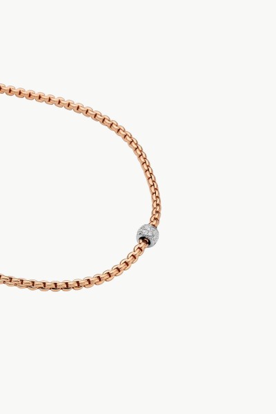 Fope Eka Tiny Flex it Roségold Collier mit Pavébesatz 73001CX_PB_R_XBX