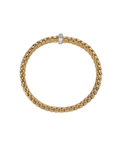 Fope Eka Flex it Gelbgold Armband mit Diamanten 75601BX_BB_G_XBX