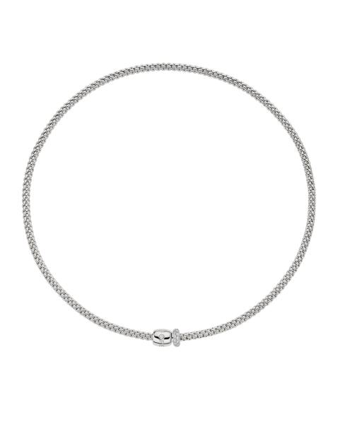 Fope Prima Flex it Weißgold Halskette mit Diamanten 07F08CX_PB_B_XBX