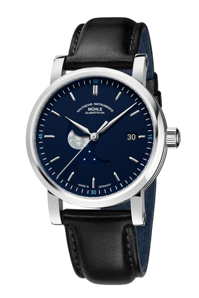 Mühle Glashütte Teutonia IV Mondphase Bluemoon M1-44-62-LB bei Juwelier Hungeling