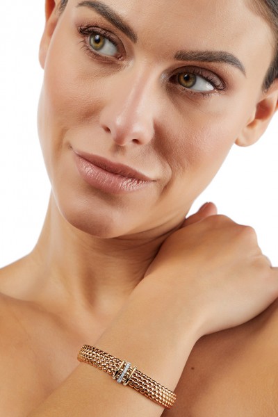 Fope Panorama Flex it Roségold Armband mit Diamanten 58704BX_BB