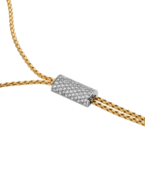Fope Aria Gelbgold Slider Halskette mit Diamant-Pavé 89503CX_BB_B_BBX_090