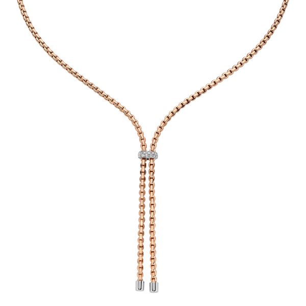 Fope Aria Roségold Halskette mit Diamanten 75501CX_BB_R_BBX_045 bei Juwelier Hungeling