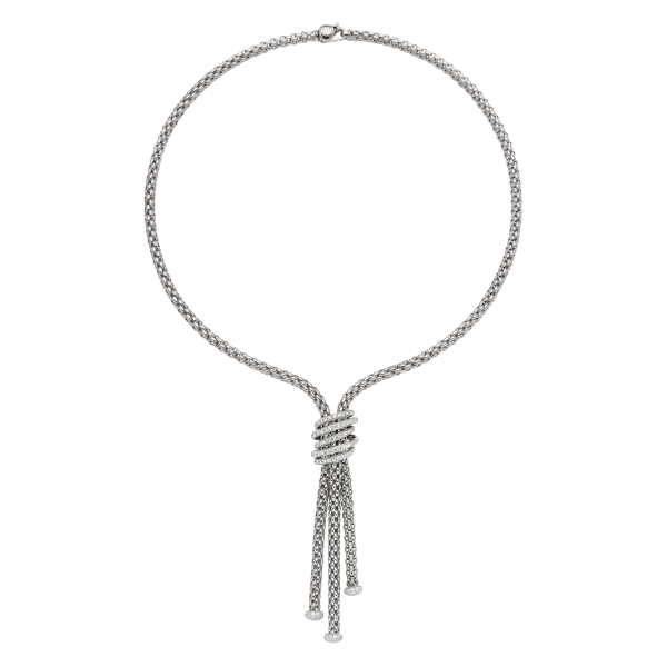 Fope Solo Weißgold Collier mit Pavébesatz 65106CX_PB_B_BBB