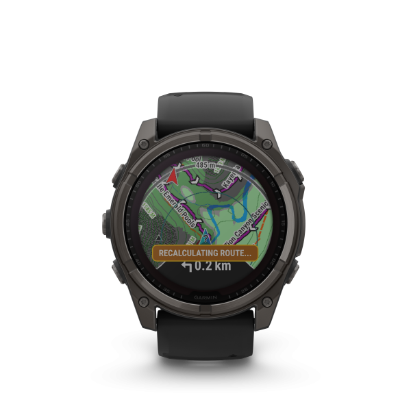 Garmin fēnix 8 - 51 mm Solar Sapphire Graphit/Carbongrau Titan DLC 010-02907-11