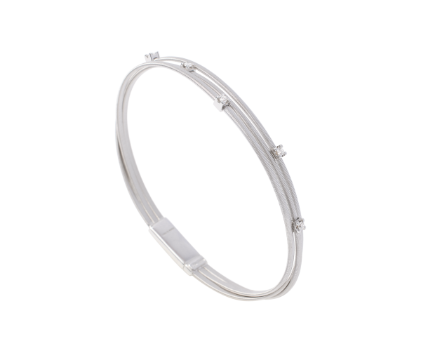 Marco Bicego Goa Mehrreihiger Armreif aus Weißgold mit Diamanten BG617_B_W_01 bei Juwelier Hungeling
