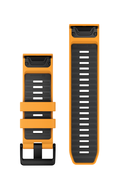 Garmin QuickFit 26mm Armband, Spark Orange/Graphite Silicone 010-13393-01