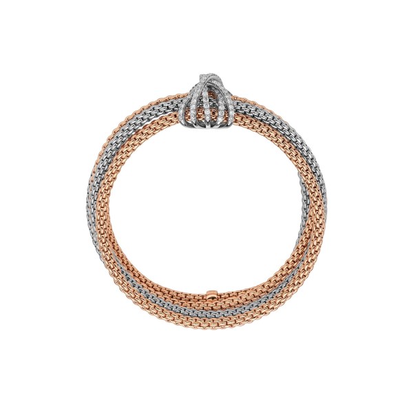 Fope Prima Flex it Armband aus 750 Gold mit Pavébesatz 75208BX_PB