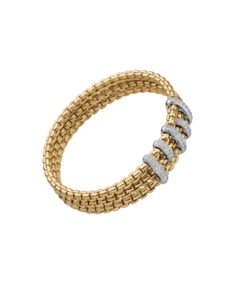 Fope Eka Flex it Gelbgold Armband mit Diamanten 75601BX_PB_G_XBX