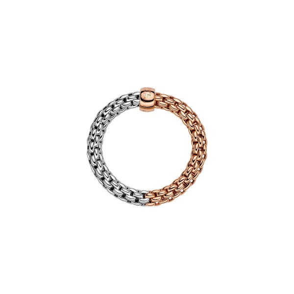 Fope Essentials Flex it 750 Weiß- und Roségold Ring 06E08AX_XX