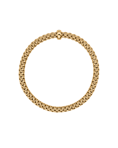 Fope Solo Flex'it Gelbgold Armband mit weissem Brillant 01M06BX_BB