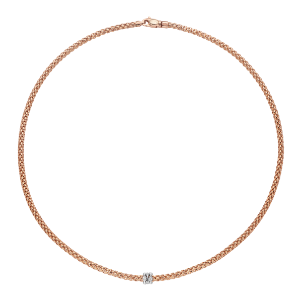 Fope Prima Rosegold Collier mit Diamanten 743C BBR bei Juwelier Hungeling
