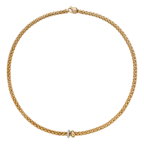 Fope Solo Gelbgold Collier mit Pavébesatz 62406CX_PB_G_BGX