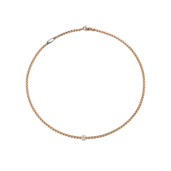 Fope Eka Tiny Flex it Roségold Collier mit Pavébesatz 73001CX_PB_R_XBX