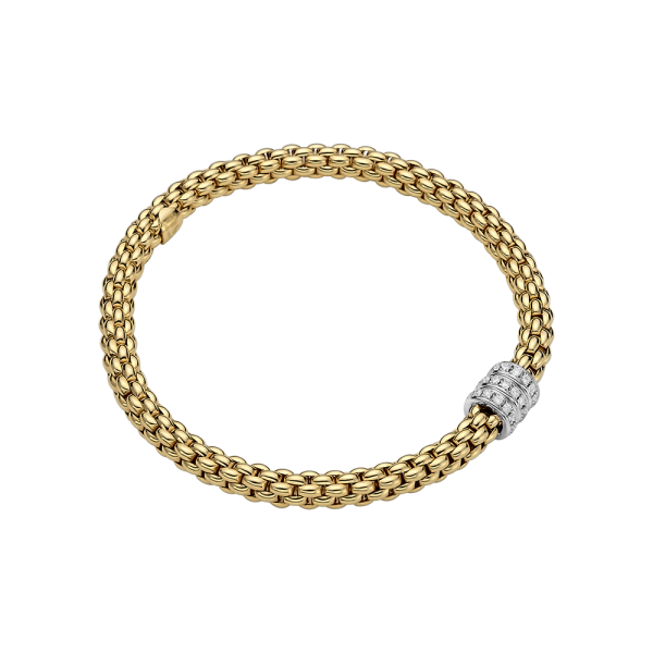 Fope Solo Flex it Gelbgold Armband mit Diamanten 623B BBR