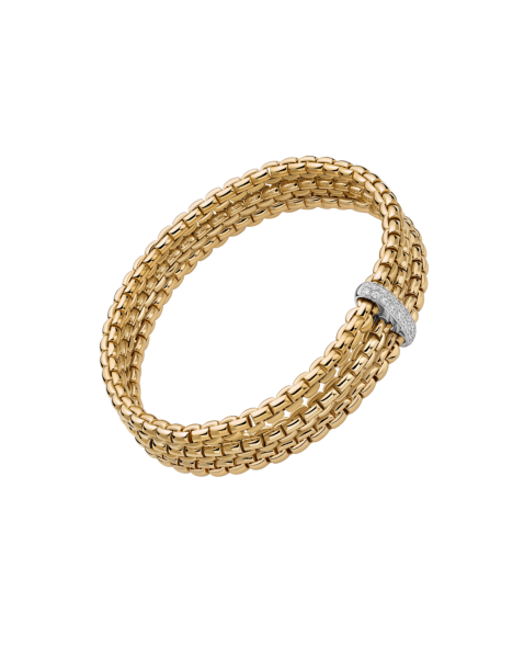 Fope Eka Flex it Gelbgold Armband mit Diamanten 75601BX_BB_G_XBX