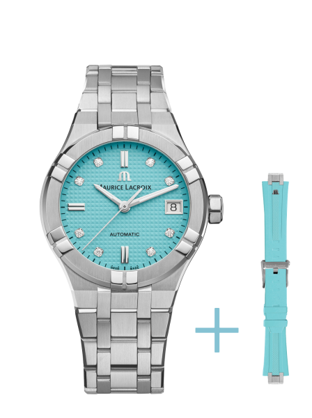 Maurice Lacroix Aikon Automatic Limited Summer Edition 35mm AI6006-SS00F-451-C bei Juwelier Hungeling