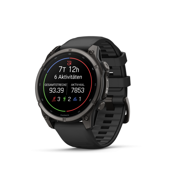 Garmin fēnix 9 – 47 mm Schwarz/Carbongrau DLC Titan 010-04762-11