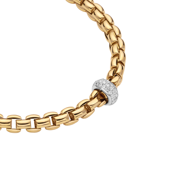 Fope Eka Anniversario Flex it Gelbgold Halskette mit Diamanten 70705CX_PB_Y_XBX
