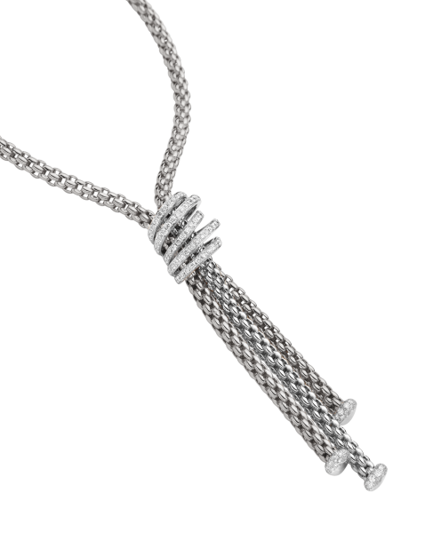 Fope Solo Weißgold Collier mit Pavébesatz 65106CX_PB_B_BBB