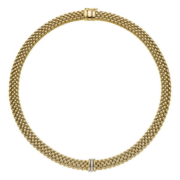 Fope Panorama Gelbgold Collier mit Diamanten 587C BBR bei Juwelier Hungeling