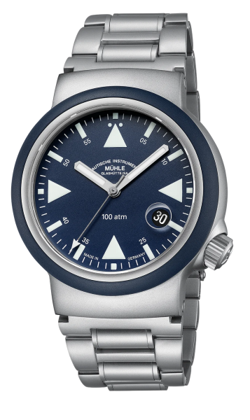 Mühle Glashütte S.A.R. Rescue-Timer Nautikblau M1-41-02-MB-II mit Metallarmband bei Juwelier Hungeling
