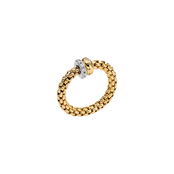 Fope Solo Flex it Gelbgold Ring mit Pavébesatz 62408AX_PB_Y_BYX