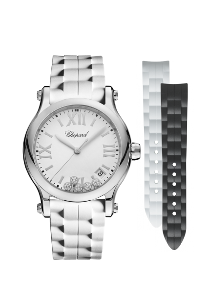 Chopard Happy Sport 36mm 278582-3001 mit zwei Armbändern bei Juwelier Hungeling