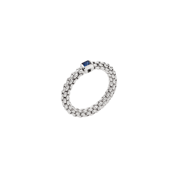 Fope Souls Flex it Weissgold Ring mit blauem Saphir 09E08AX_B2_B_XBX