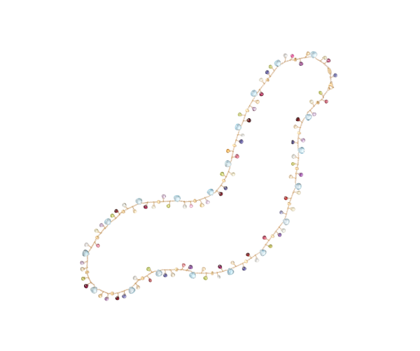 Marco Bicego Paradise lange Halskette aus Gold mit bunten Edelsteinen CB2585_MIX01T_Y_02 bei Juwelier Hungeling