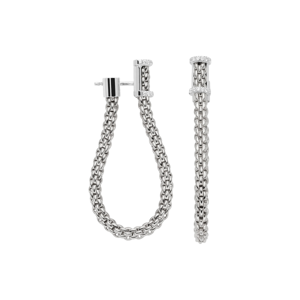 Fope Essentials Flex it 750 Weißgold Ohrringe mit Diamanten 04E08OX_BB
