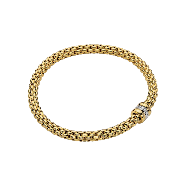 Fope Solo Flex it Gelbgold Armband mit Diamanten 62106BX_BB_Y_YBY