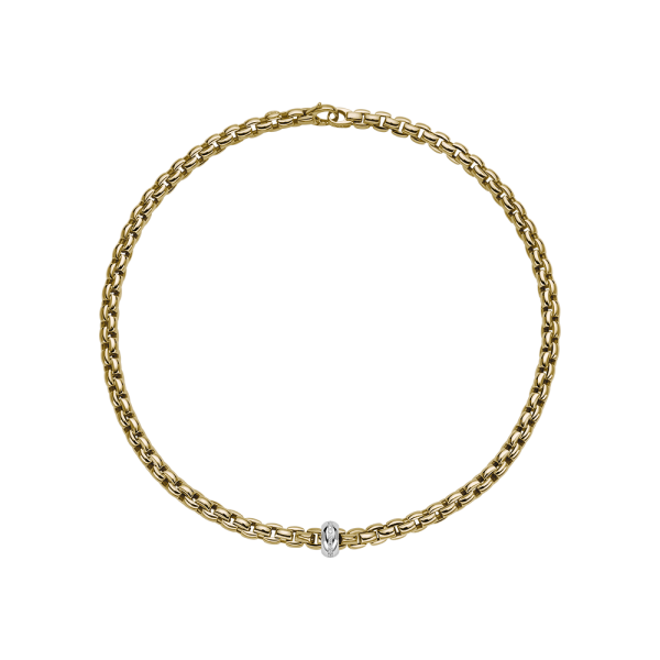 Fope Eka Anniversario Flex it Gelbgold Halskette mit Diamanten 70705CX_BB_Y_XBX