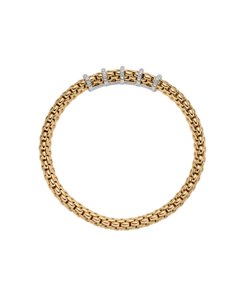 Fope Vendôme Flex it Gelbgold Armband mit Diamant-Pavé 59302BX_PB