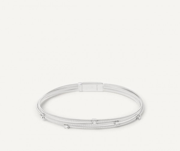 Goa Mehrreihiger Armreif aus Weißgold mit Diamanten BG617_B_W_01