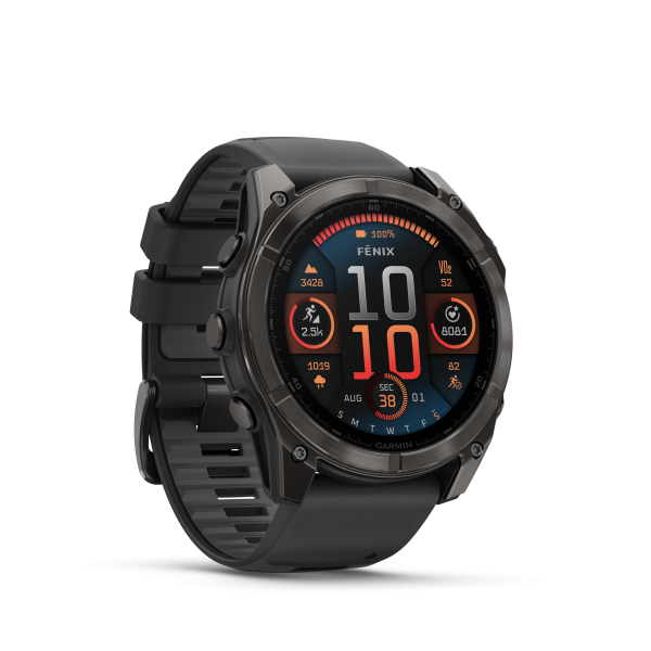 Garmin fēnix 8 - 51 mm AMOLED Sapphire Schwarz/CarbongrauTitan DLC 010-02905-21 bei Juwelier Hungeling