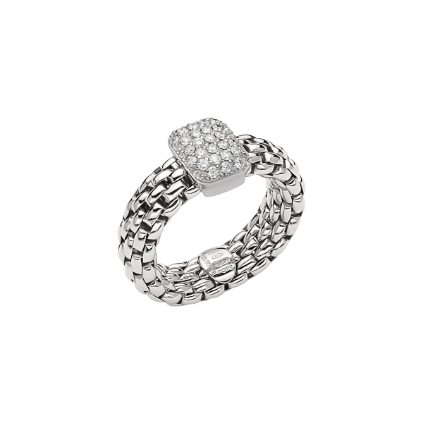 Fope Vendôme Flex it Weissgold Ring mit Pavébesatz 56002AX_PB