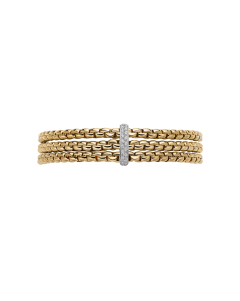 Fope Eka Flex it Gelbgold Armband mit Diamanten 75601BX_BB_G_XBX