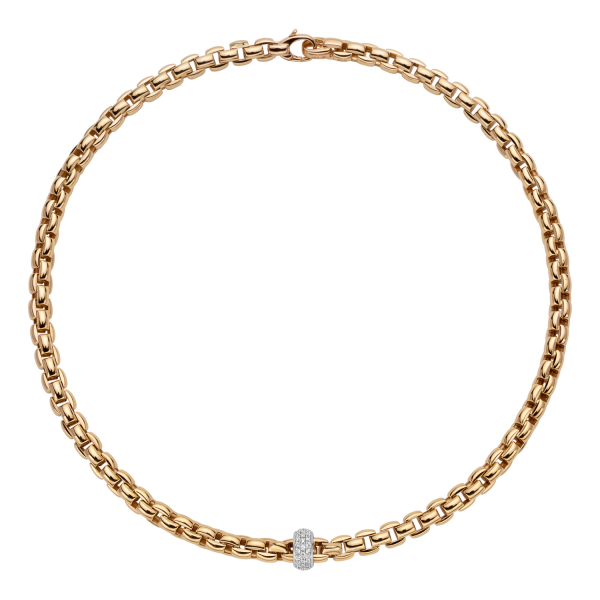 Fope Eka Anniversario Flex it Gelbgold Halskette mit Diamanten 70705CX_PB_Y_XBX