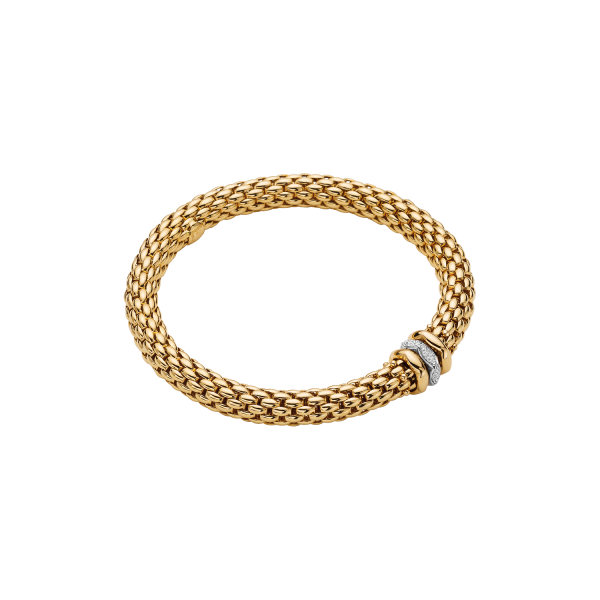 Fope Love Nest Flex it Gelbgold Armband mit Diamanten 45114BX_BB_G_GBG